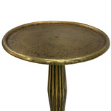 17" Side End Drink Table, Fancy Fluted Base, Round Top