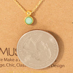Gold Dipped Stone Bead Pendant Necklace