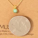 Gold Dipped Stone Bead Pendant Necklace