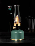 Lantern LED Lamp with Chimney-Black-10.5"H