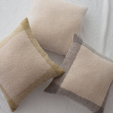 Oden Boucle Pillow Cover with Border – Textured, Decorative
