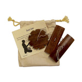 Buzz Saw/Whirligig Toy Noisemaker - 2-3/4" Brass Compass in Leather - Wrapped Cylinder Case - 2-3/4"