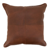 Genuine Leather Throw Pillow