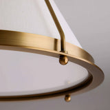 Rowabi - Solace Metal Fabric Gold Black Ivory Modern Flush Mount