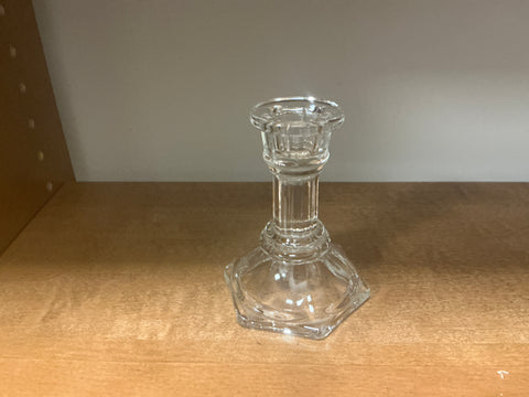 Small glass candle holder