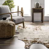 Faux Cowhide Washable Area Rug