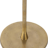 End Table - Gold/White Marble Top Metal Round Base, 24 in.