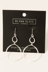 Gold Dipped Hammered Double Hoop Dangle Earrings