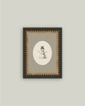 Oval Snowman Framed Antique Art