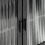 NORE METAL/GLASS 2DWR 2DR CABINET