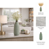 Decorative Vase -  Green Ceramic Bottle Dimpled Texture,16in