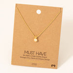 Gold Dipped Stone Bead Pendant Necklace