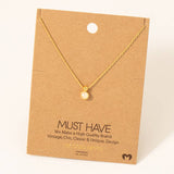 Gold Dipped Stone Bead Pendant Necklace