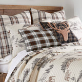 Lodge Toile Plaid Pillow
