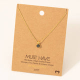 Gold Dipped Stone Bead Pendant Necklace