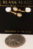 Gold Dipped Rhinestone Tulip Ring