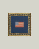 Gingham Flag Framed Antique Art