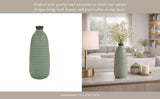 Decorative Vase -  Green Ceramic Bottle Dimpled Texture,16in