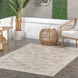 Aine Bordered Machine Washable Indoor/Outdoor Area Rug