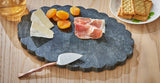 Everyday Black Marble Scalloped Oval Serving Board