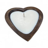 Sweet Heart Candle | Mango Wood