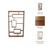 Wood Geometric Multi-Tier Wall Shelf - Brown, 39 in.