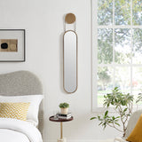 Antique Brass Oval Wall Mirror