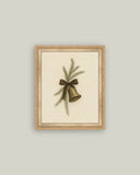 Bell with Pine Framed Antique Art