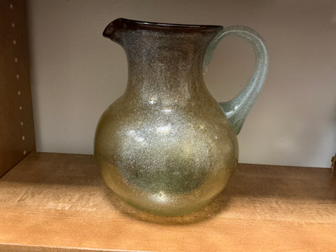 Large recycled glass pitcher