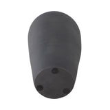 Black 16 in. Terracotta Round Ribbed Floor Vase