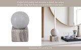 Taper Holder - Multicolor Marble Ball on Cube, 5 in.