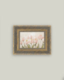 Pink Tulips Framed Antique Art