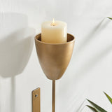 Antique Brass Wall Candle Sconces (Set of 2)