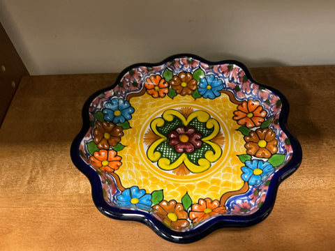 Colorful flower dish