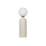 Stoneware & Metal Table Lamp w/ Inline Switch, Crackle Glaze (Each One Will Vary)