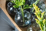 Glass Sphere Bud Vase, Denim Blue