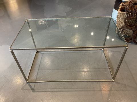 Glass coffee table