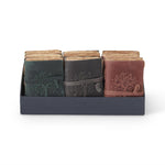 Assorted 6 Inch Leather Tree Embossed Handcrafted Deckle Edge Unline