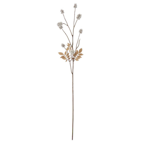 45 Inch Flocked Thistle Spray
