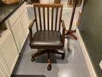 Wood desk chair