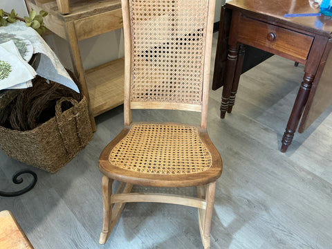 Cane back rocking chair
