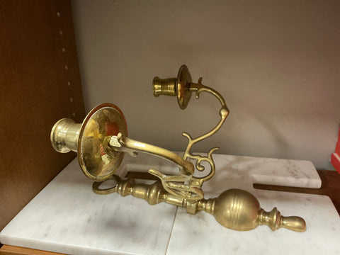 Brass candle sconce