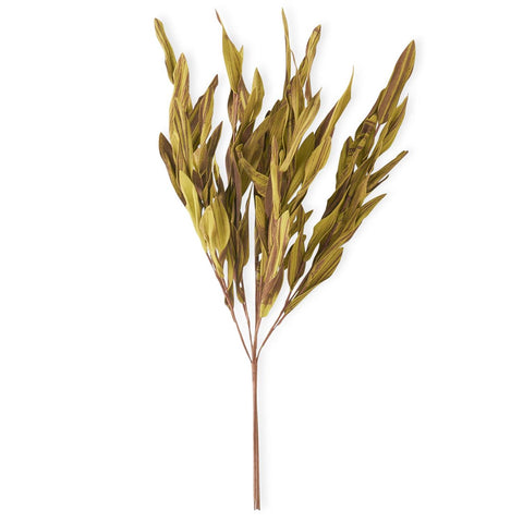 21 Inch Brown & Green Eva Leaf Spray Stem