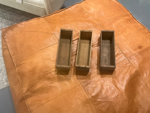 Small wood boxes
