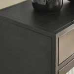 NORE METAL/GLASS 2DWR 2DR CABINET