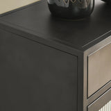NORE METAL/GLASS 2DWR 2DR CABINET