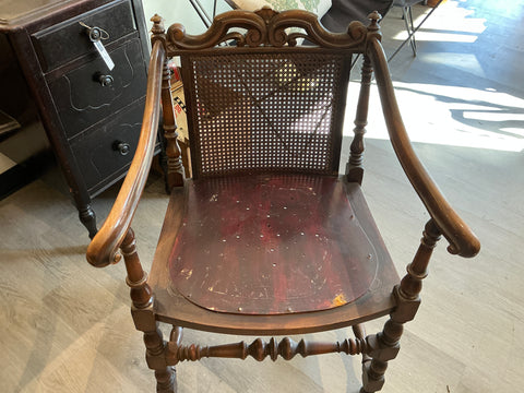 Hand carved arm chair