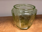 Green glass jar