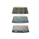 13 oz. Stoneware Pet Bowl, Reactive Glaze, Multi Color, 3 Styles (Each One Will Vary)