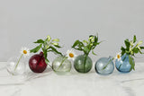 Glass Sphere Bud Vase, Denim Blue